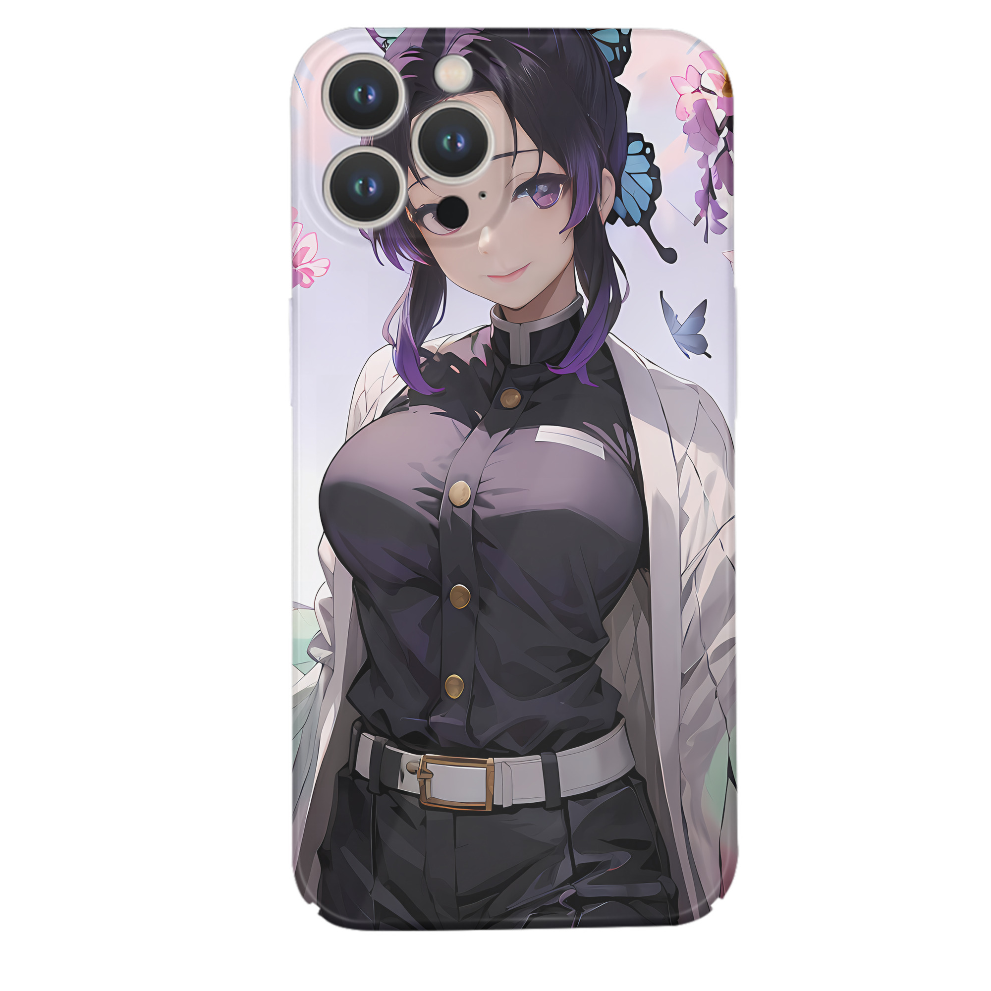 （画像用） 鬼滅の刃（きめつのやいば）蟲柱-胡蝶 しのぶ／こちょう しのぶ Kochou Shinobu 【iPhone 14シリーズ対応】ハードケース